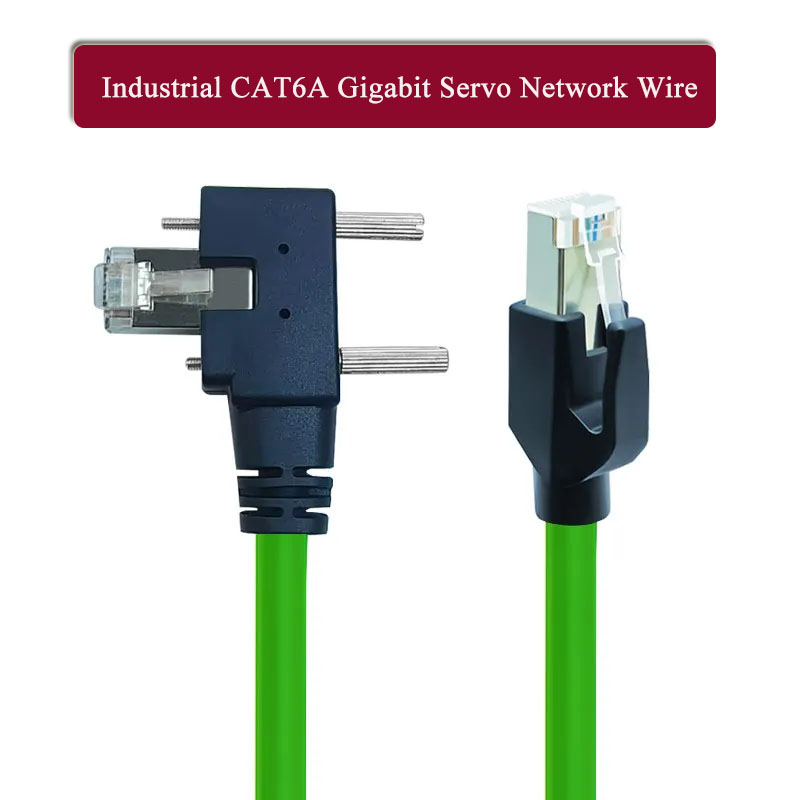 Cable Lock Flexible - สายเคเบิลอีเธอร์แคท RJ45 แบบยืดหยุ่นสูงสำหรับรางลาก สายป้องกันสองชั้น สำหรับอุตสาหกรรม CAT6A