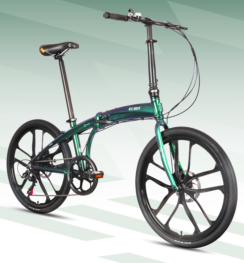 Commuting With Bike - จักรยานพับได้สำหรับผู้ใหญ่ ขนาด 24 นิ้ว โครงอะลูมิเนียมอัลลอยด์ น้ำหนักเบาพิเศษ