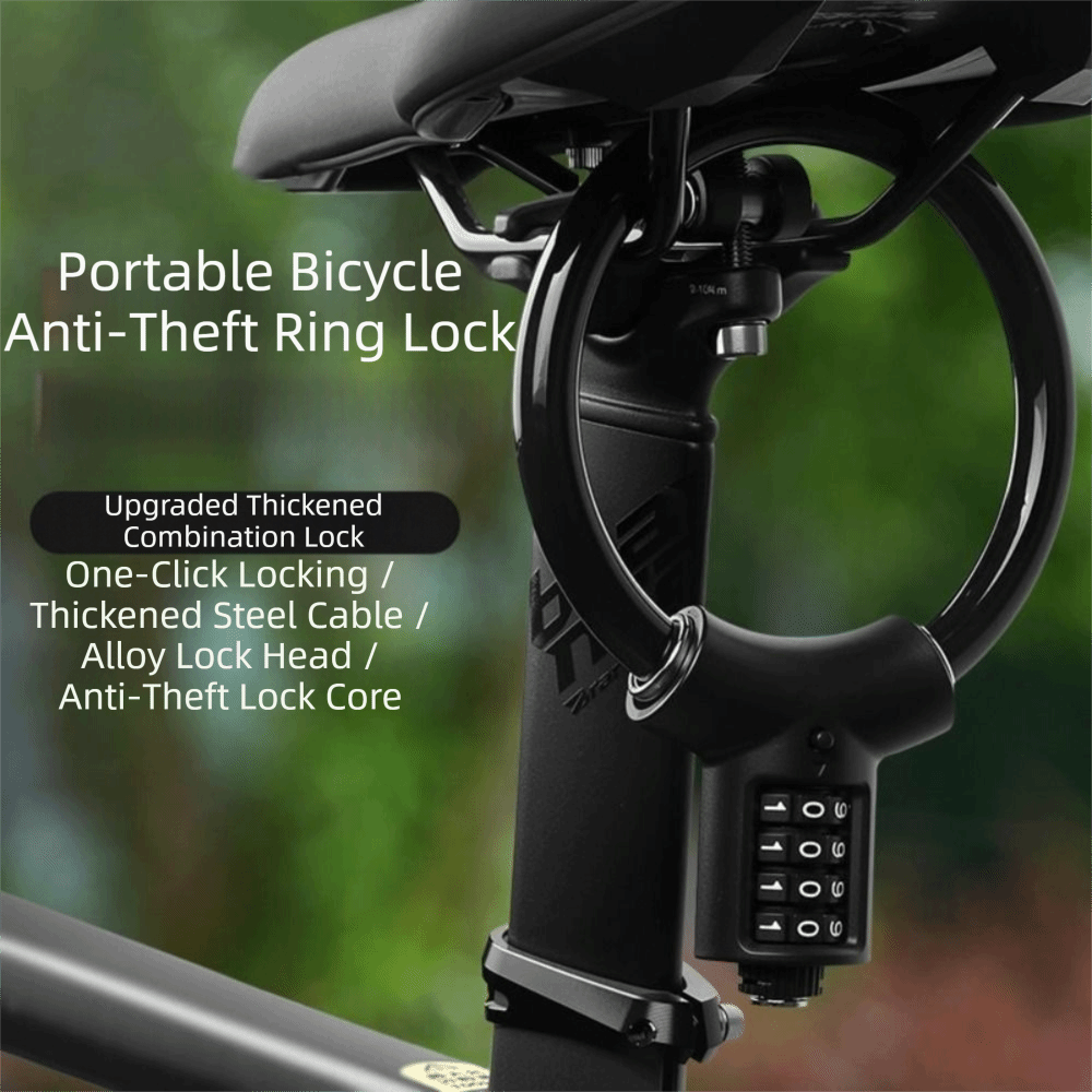 Cable Lock Flexible - สายล็อคจักรยานแบบสายเคเบิลเหล็ก 4 หลัก ปรับเปลี่ยนรหัสได้ พกพาสะดวก ป้องกันการโจรกรรม