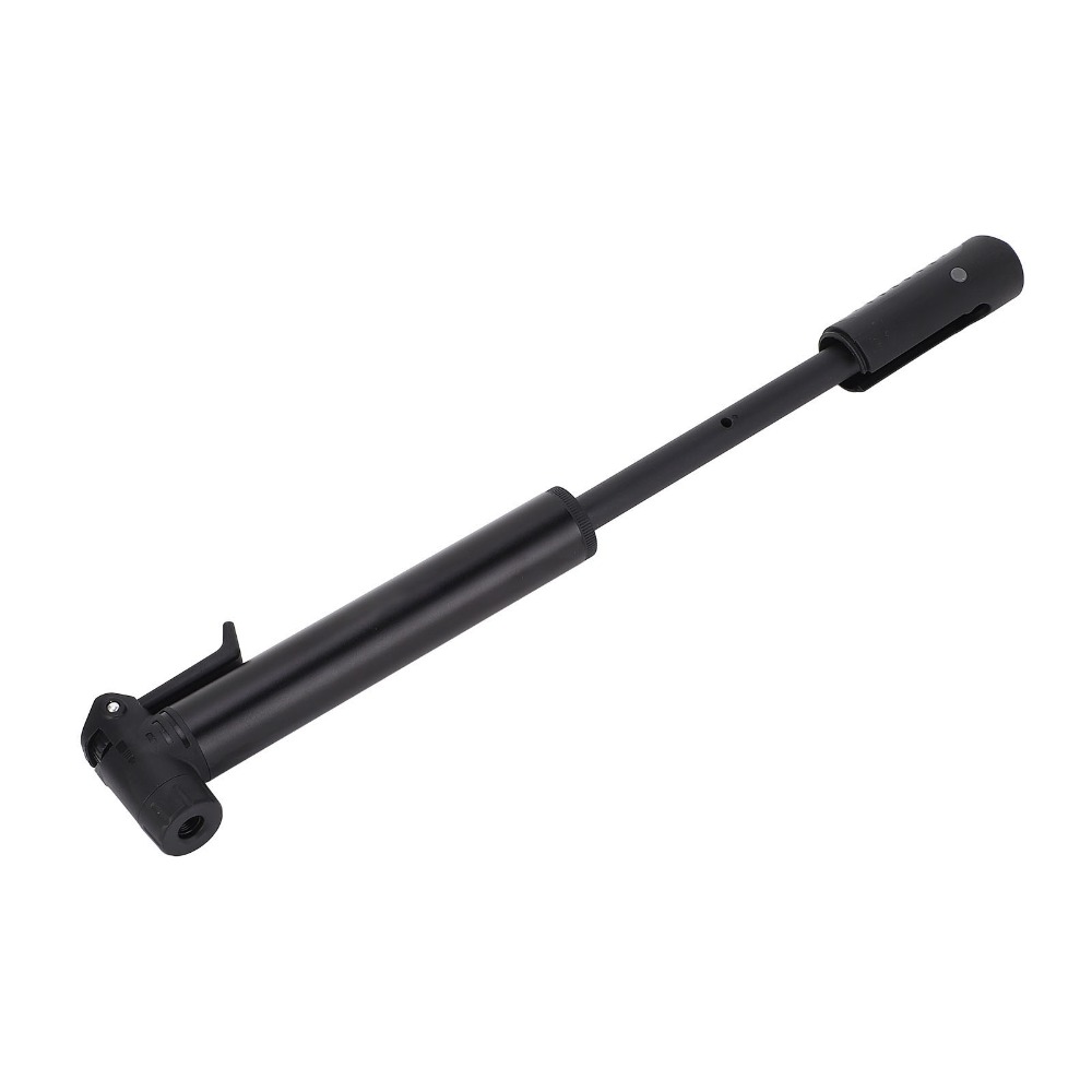Bike Pump Frame Mount - ปั๊มลมจักรยานแบบพกพาขนาดเล็ก ทำจากอะลูมิเนียมอัลลอยด์และพลาสติก พร้อมขาจับติดตั้งบนเฟรม สีดำ สำหรับจักรยานถนน