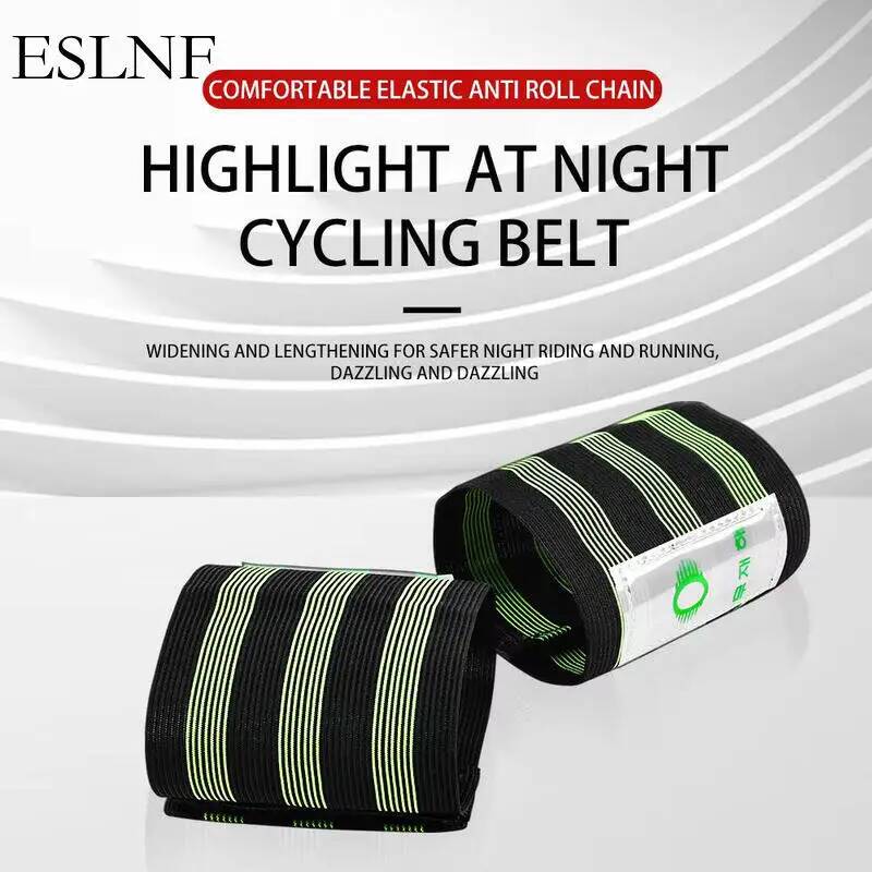 Commuting With Road Bike - ESLNF สายรัดนิรภัยสำหรับจักรยานแบบสะท้อนแสงแบบสากล สายรัดข้อเท้าแบบปรับได้ สายรัดขาแบบมองเห็นได้ชัดเจน สำหรับจักรยานเสือภูเขา จักรยานถนน