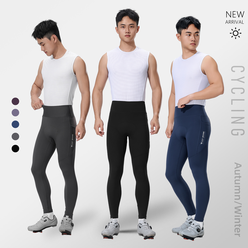 Cycling Commute Pants - กางเกงปั่นจักรยานแบบมีซับในสำหรับฤดูหนาว เหมาะสำหรับการเดินทางและการฝึกซ้อม บุขนแกะและเสริมแผ่นรองนั่ง สำหรับผู้ชาย ปั่นจักรยานบนถนนและภูเขา