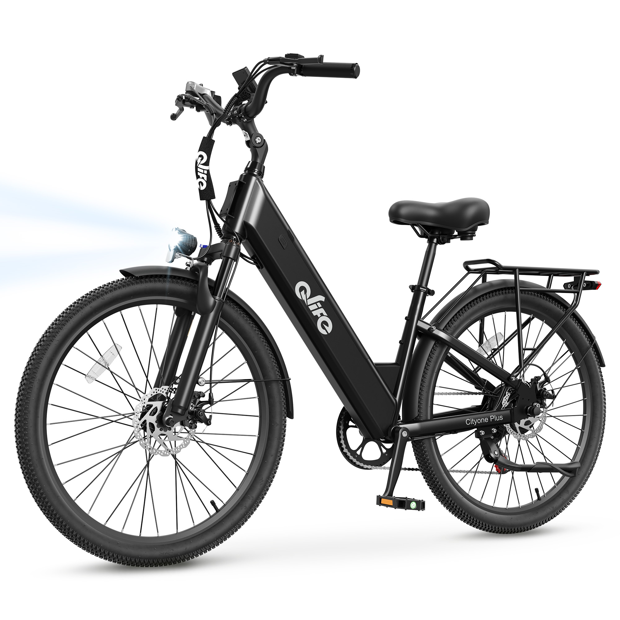 Commuting With Bike - คิวไลฟ์ ซิตี้วัน พลัส เอสทีจักรยานไฟฟ้าสำหรับผู้ใหญ่, มอเตอร์กำลังสูงสุด 1500W