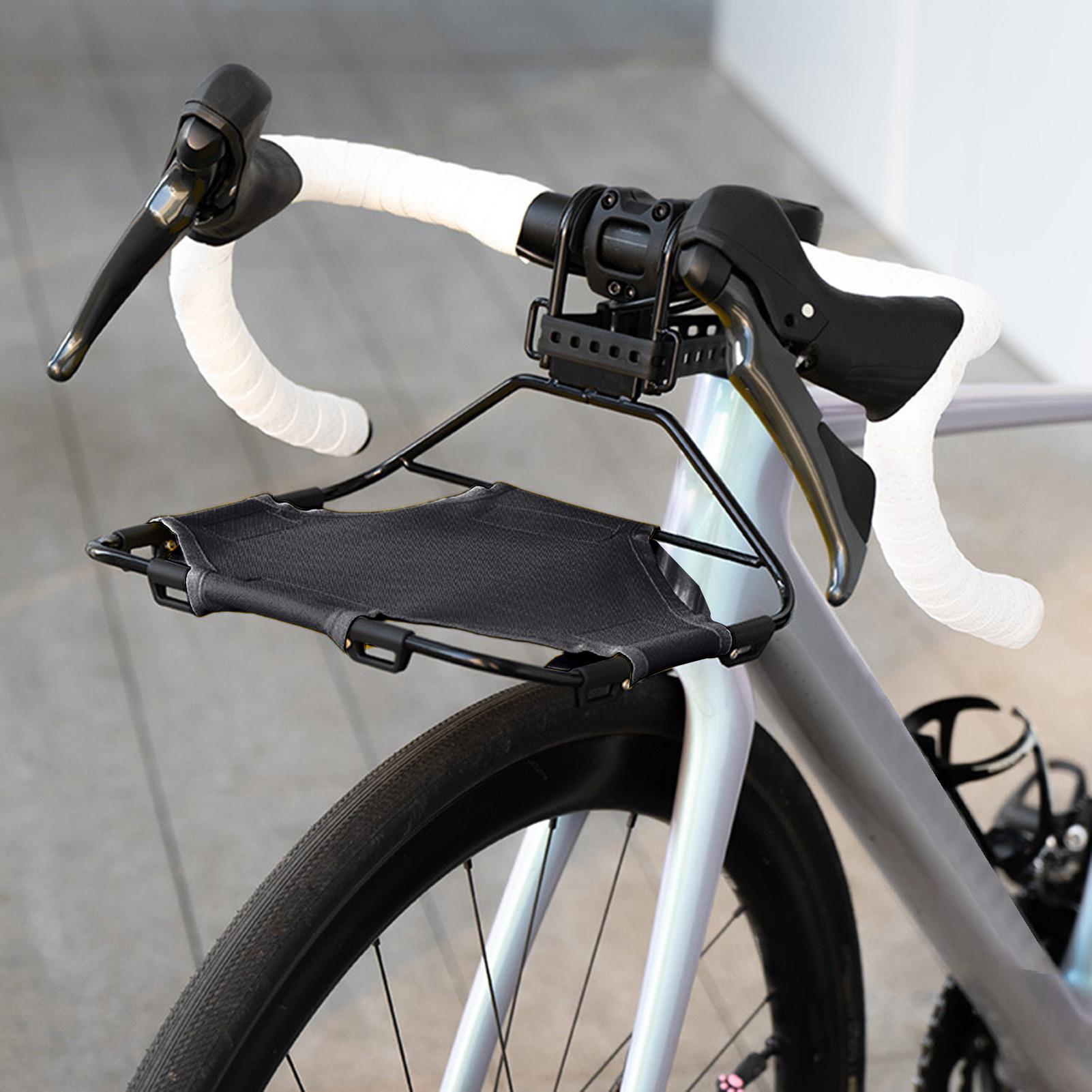Cycling Commute Distance - แร็คจักรยานแบบถอดได้ น้ำหนักเบา ติดตั้งบนแฮนด์จักรยาน สำหรับจัดเก็บสัมภาระ ใช้สำหรับการเดินทางประจำวัน การปั่นจักรยานทางไกล