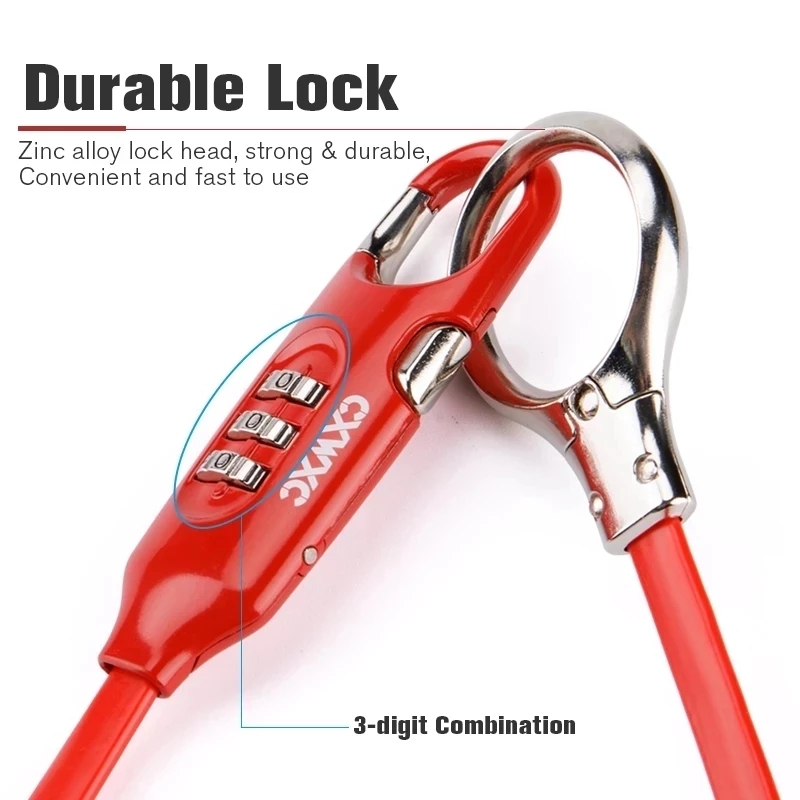 อุปกรณ์จักรยานแบบพกพา gembok K - Cable Lock Flexible บทวิจารณ์และราคา