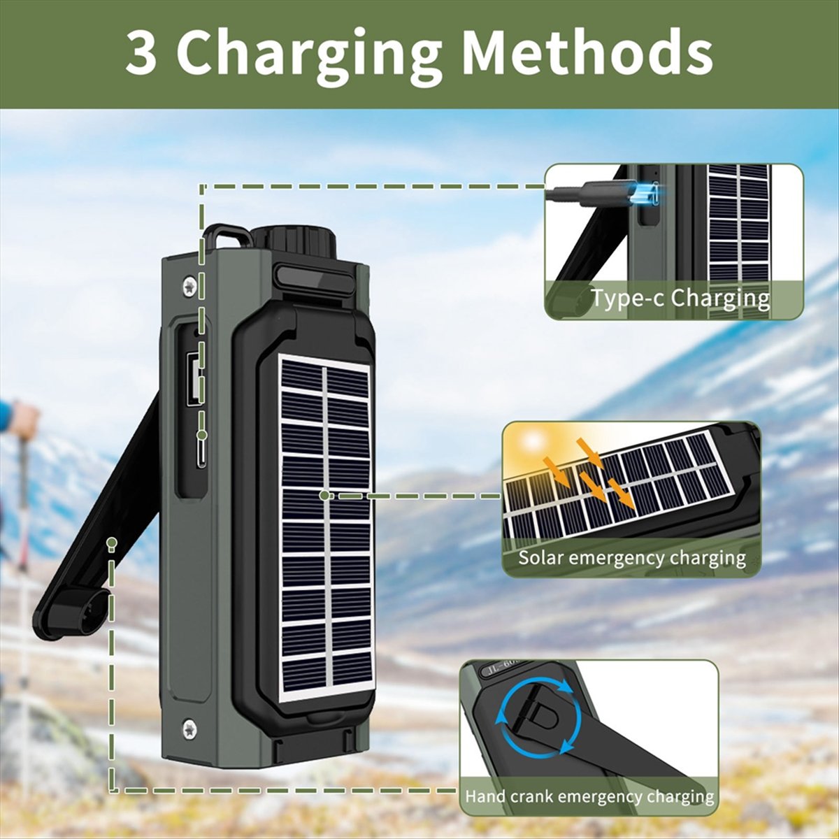 A26Z วิทยุพลังงานแสงอาทิตย์แบบ - Usb Charger Dynamo บทวิจารณ์และราคา