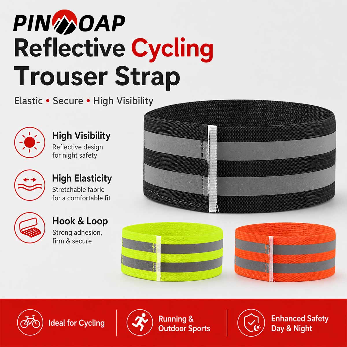 PINMOAP 1/2 ชิ้น สายรัดขาสำหรั - Cycling Commute Pants บทวิจารณ์และราคา